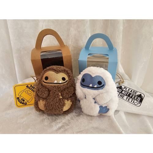 Tiny Baby Bigfoot or Yeti Plush Stuffed Gift Boxed