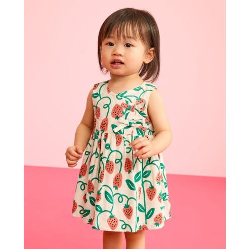 Baby Cross Front Dress & Bloomers Set