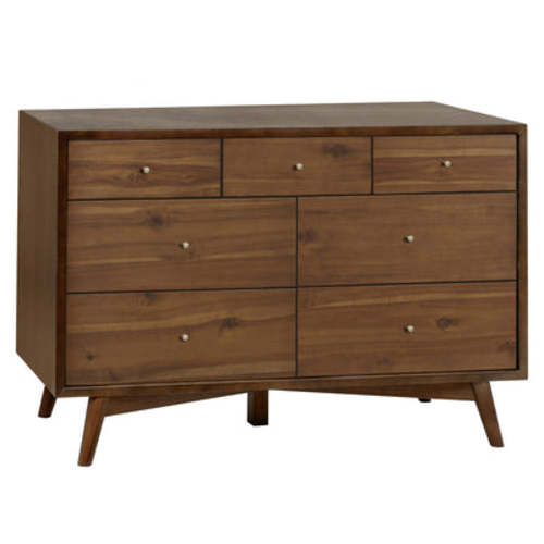 Palma 7-Drawer Assembled Double Dresser - Natural Walnut
