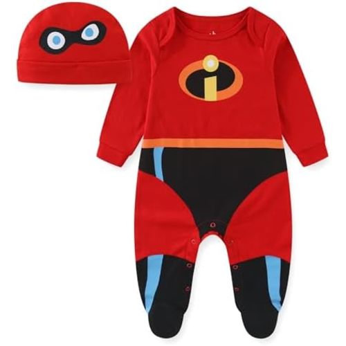 Disney The Incredibles Jack-Jack Baby Boys Footie Bodysuit and Cap Set for Newborn and Infant