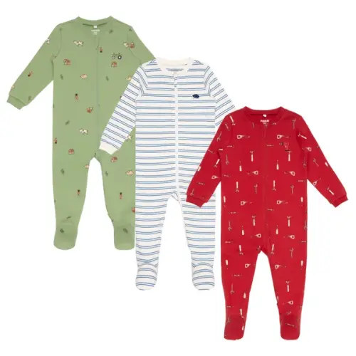 Pekkle Infant Organic Cotton Sleeper, 3-pack