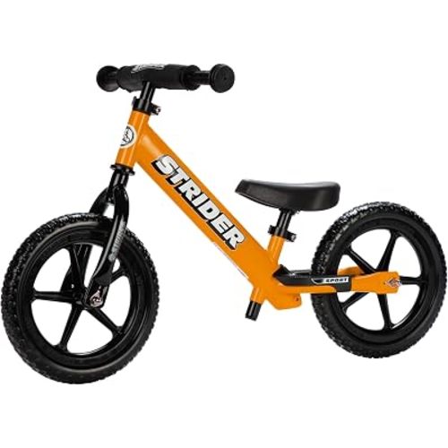 Strider 12 Sport, No Pedal Balance Bike for Kids Ages 1–4 Years, Orange