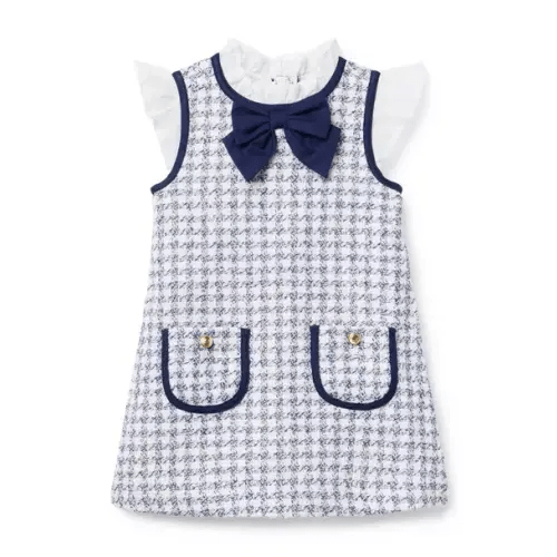 Girl Merchant Marine Houndstooth The Tailored Tweed Dress by Janie and Jack