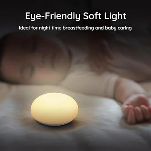 Anico Flip & Touch Baby Night Light, Small Portable Egg Light for Nursery