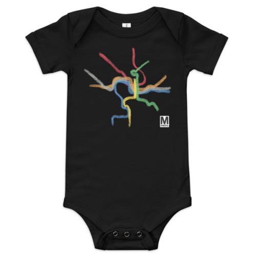 DC Metro Map Baby Bodysuit