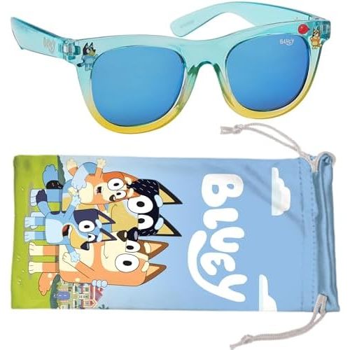 Bluey Toddler Sunglasses - Arkaid Bluey Cateye with Comfortable UV-Protective Bluey Sunglasses Toddler Size w/t Soft Case