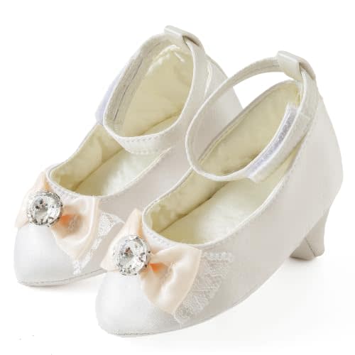 Newborn Baby Girls Princess Shoes Bowknot High Heels Soft Sole Crib Shoes Infant Dress Shoes