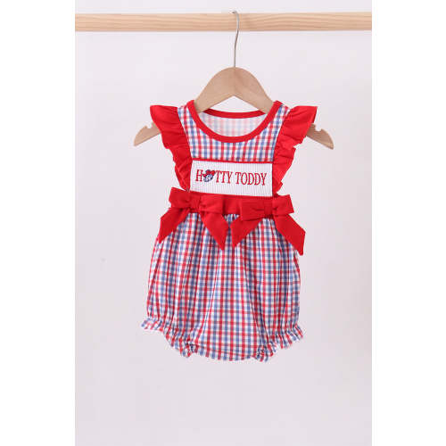 Ole Miss HOTTY TODDY smocked ruffle bubble 6M
