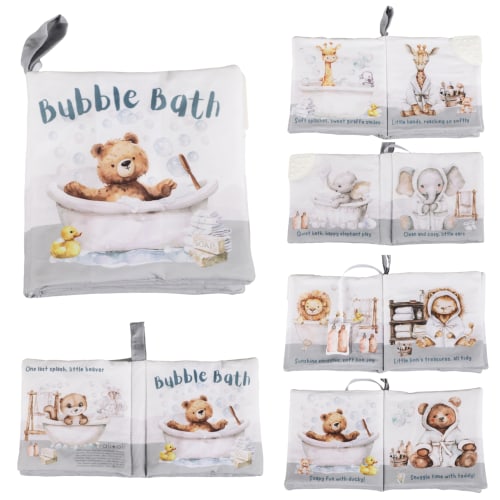 Ali+Oli Baby Cloth Crinkle Book –  Bubble Bath