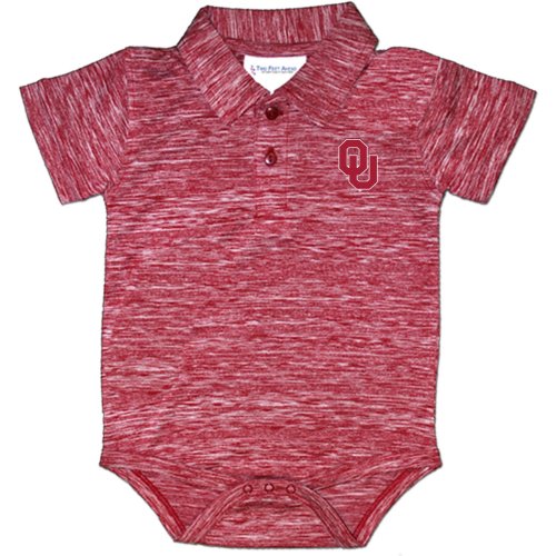 Two Feet Ahead Infants' University of Oklahoma Space Dye Golf Creeper