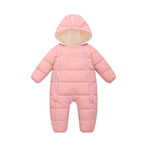 FYDUU Baby Snowsuit Winter Clothes Boys Girls Hooded Puffer Jacket Lined Thick Warm Romper Jumpsuit One Piece Coat 0-3 Months