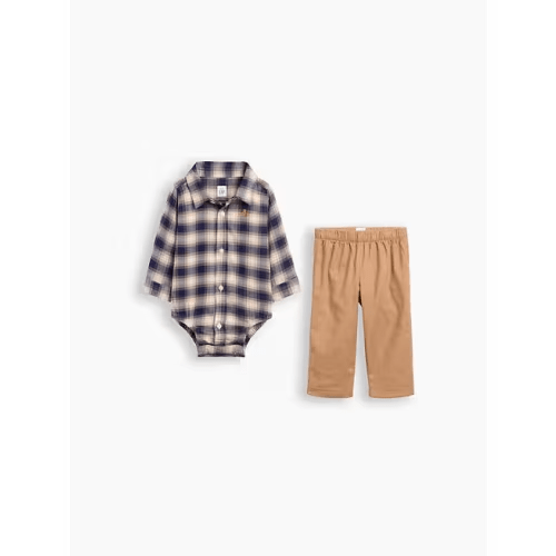Baby Flannel Two-Piece Outfit Set