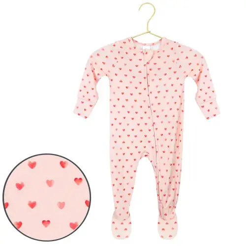 Miley Zipper Footies, Size 3M-6M