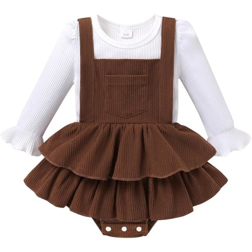 YOUNGER TREE Newborn Baby Girl Long Sleeve Romper