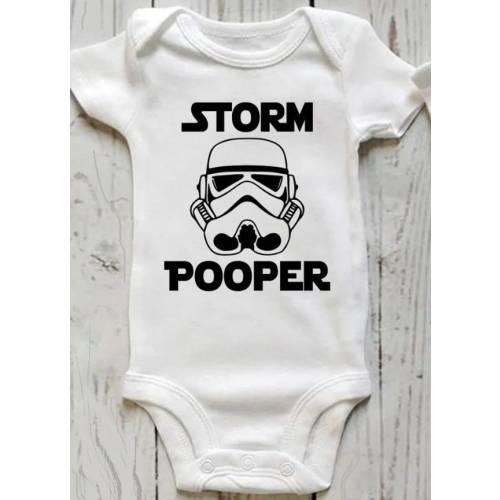 Storm Pooper, Baby Onsie, Storm Trooper, Star Wars Onsie, Baby Gift, Baby Shower Gift, Disneyland, The Dark Side