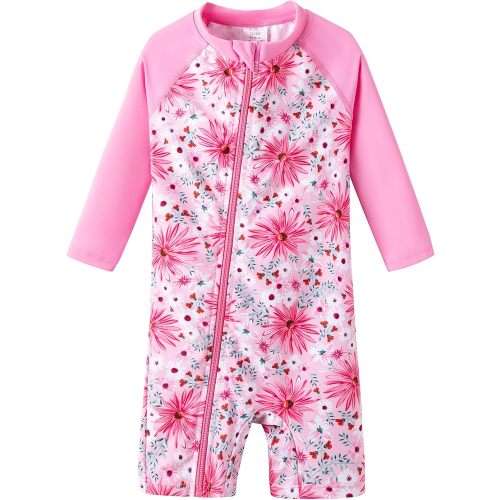UMELOK Baby Girl Swimsuit Infant Rash Guard Swimwear UPF 50+ Sun Protection Bathing Suit