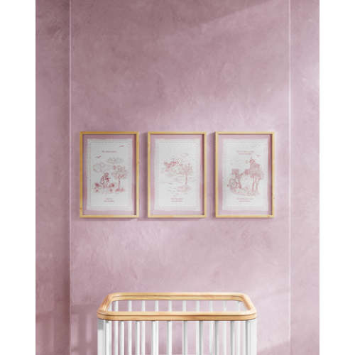 Nursery Rhyme Wall Art Set in Mauve | Nestig
