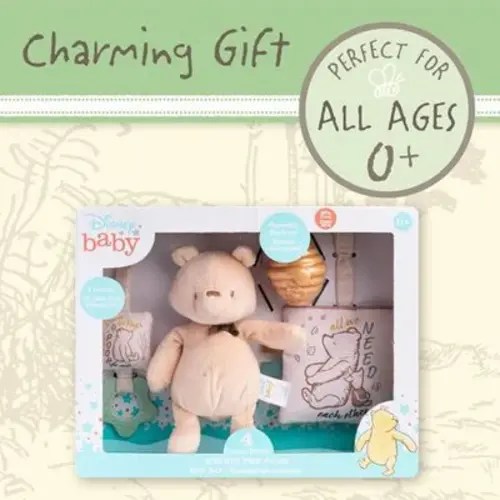 Disney Baby Classic Winnie the Pooh 4 Piece Gift Set