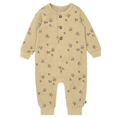Modern Moments by Gerber Baby Boys' Long Leg Slouch Romper, Olive Gray Apple, 12 Months