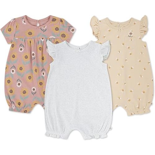 HUGGIES unisex-baby Multi-pack Short Sleeve Romper