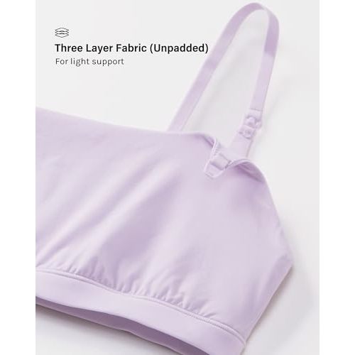 INLYRIC Women's Inbarely Soft Nursing Bras Unlined Bralettes Maternity Bra for Breastfeeding Unpadded Comfy Sleep Seamless