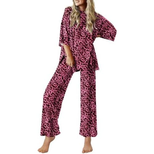 Ekouaer Lounge Sets for Women Soft Comfy Pajama Set 2 Piece Outfits