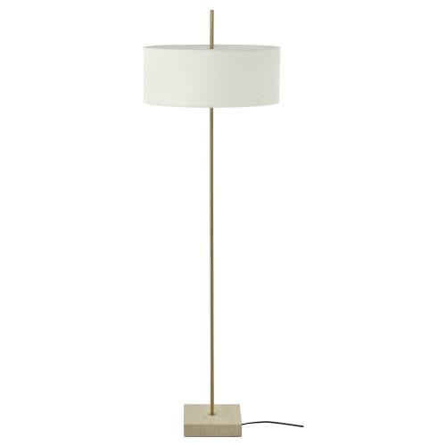 STOCKHOLM 2025 Floor lamp - white textile/brass plated 63 "