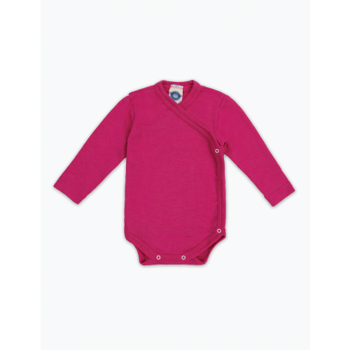 Wool/Silk Baby Onesie in Solid Pink