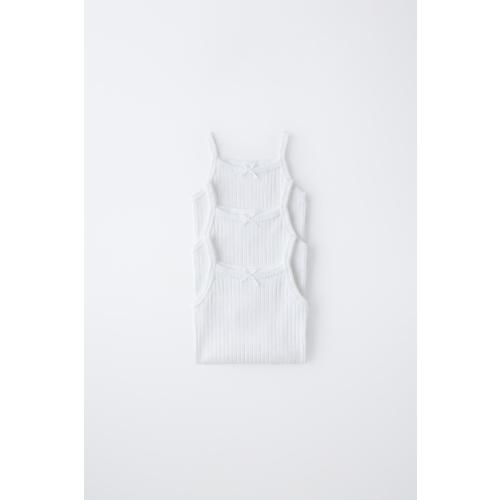 THREE-PACK OF STRAPPY BODYSUITS - White | ZARA United States