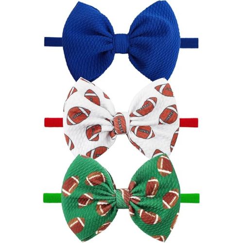 Baby Girl Football Outfit Headbands for Girls Hair Bows Super Bowl Hair Accessories for Sports Parties Football Baby Clothes