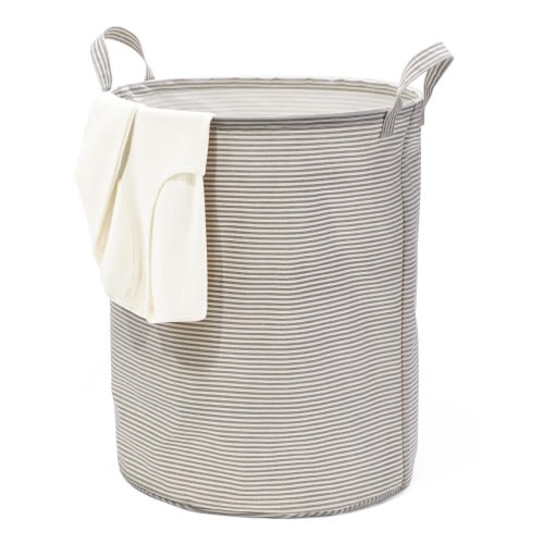 type A Prima Round Collapsible Laundry Hamper, 80-L, Striped