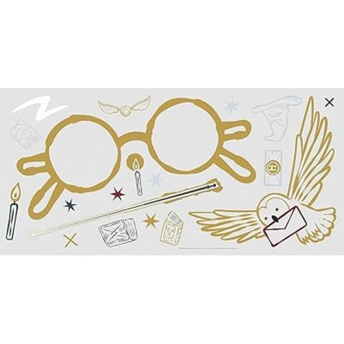 RoomMates RMK4955GM Harry Potter Glasses Giant Peel and Stick Wall Decal
