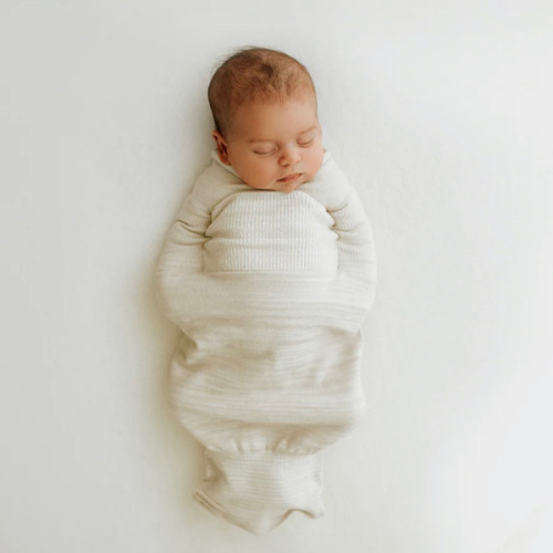 Bamboo Blend Beige Swaddle Sleep Sack – Swaddelini