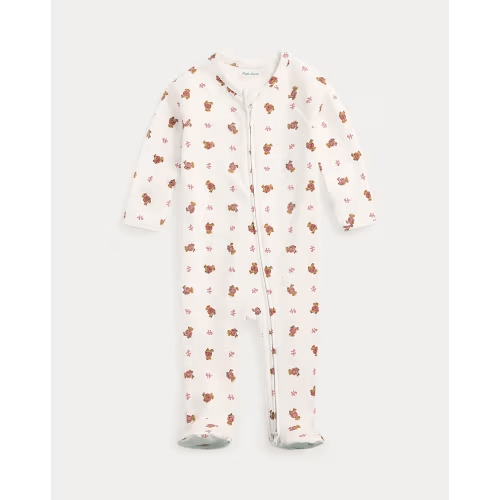Polo Bear Cotton Footed Coverall 3Mo