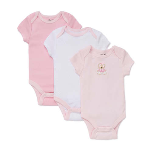 Pink Bear 3-Pack Bodysuits