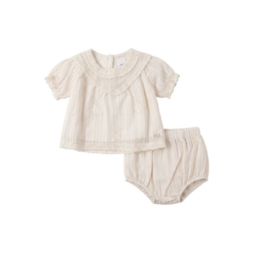 Baby Woven Two-Piece Set with Lace