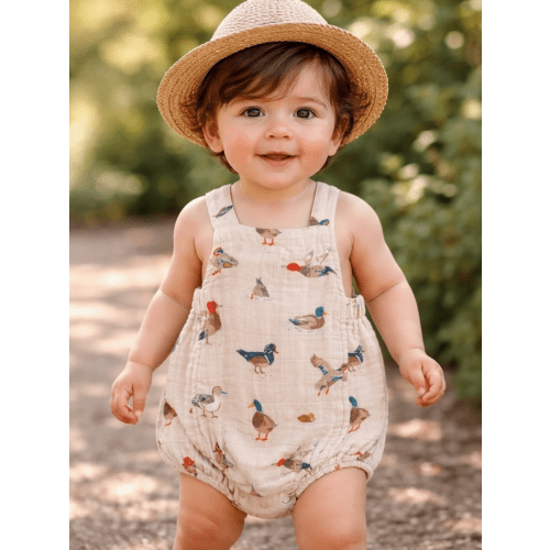 Ducks / Muslin Retro Sunsuit