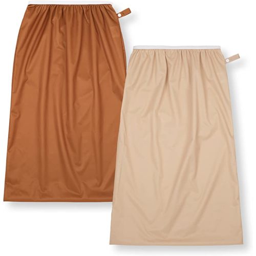 Nora's Nursery Pail Liner for Cloth Diapers - Reusable and Washable - Fits all Standard Diaper Pails - Waterproof Pail Liner with Strap for Diaper Pails, Laundry & Kitchen Garbage Cans (Desert - 2Pk)