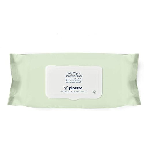 Pipette Baby Wipes - Natural Plant-Derived Fibers | Unscented, Water-Based & Alcohol-Free for Sensitive Skin | Clean, Safe, Gentle | Newborn Essentials Must Haves | 72 Count - 72 Count (Pack of 1)