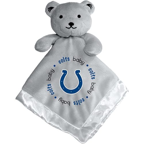 Baby Fanatic NFL Baby Security Blanket Bear Snuggle Toy for Newborn Boy Girl Unisex Stuffed Animal Officially Licensed- -Indianapolis Colts
