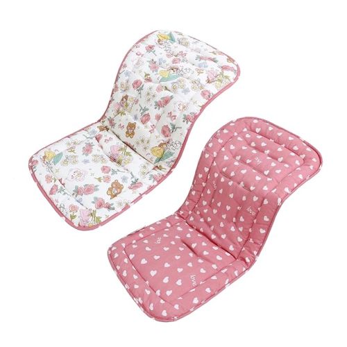 Baby Stroller Cushion,Infant Car Seat Insert-Reversible Universal Breathable and Soft Newborn seat Liner for Stroller,100% Cotton Seat Pad Liner for Newborns-34x78cm,1 Pack(Pink Princess)