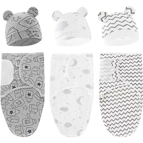 3-Pack Organic Baby Swaddle Sleep Sacks - Newborn Swaddle Sack - Baby Sleep Sack - Baby Swaddle Blanket Wrap…