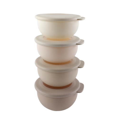 Cook with Color Mini Silicone Mixing Prep Bowl Set, 8-Piece with Lids, Nesting, Dishwasher & Microwave Safe
