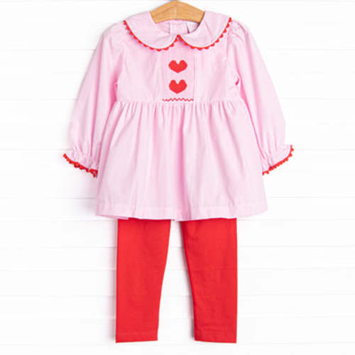 Secret Admirer Smocked Legging Set, Pink – Stitchy Fish