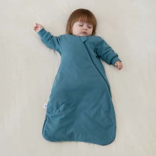 Warm Long Sleeve Sleep Sack 2.5 TOG - Organic Cotton & Camel Wool - Forest Green