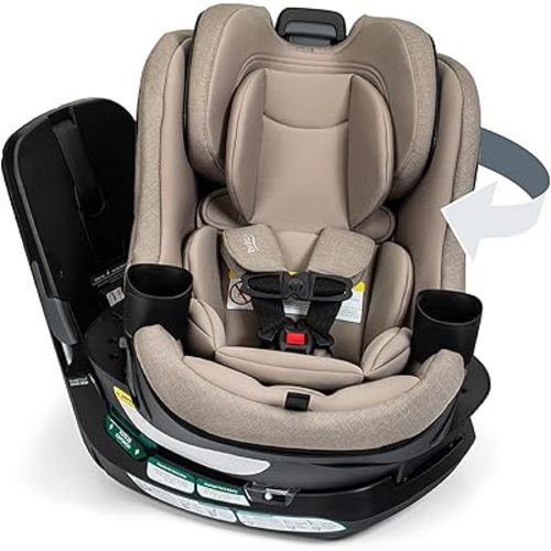 Britax Galaxy360 Slim Rotating Convertible Car Seat with SwivelSmooth Steel Ring – Teak