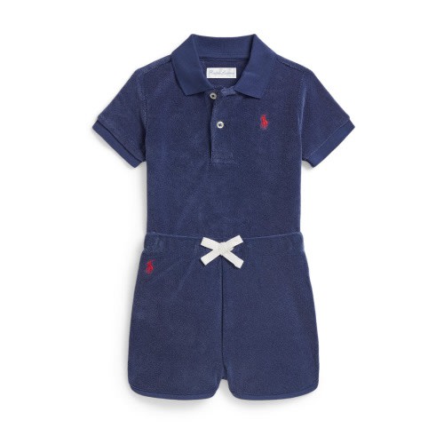 Cotton Terry Polo & Shorts Set