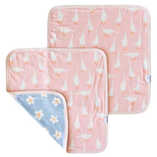 Copper Pearl Baby Security Blanket Set of 2 - Portable Size for Self-Soothing On-The-Go, Ideal Baby Blankets for Boys and Girls, Ultra-Soft, and Gift-Ready Loveys - Goosie