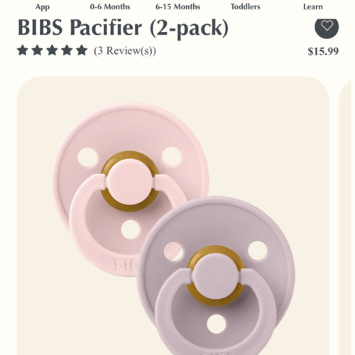 BIBS Pacifier (2-pack) Blossom & Dusty Lilac