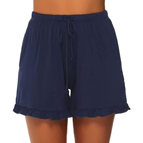Prosoft&Hawiton Womens Cotton Pajama Shorts Comfy Sleeping Shorts Sleepwear Lounge Pj Bottoms with Drawstring & Pockets